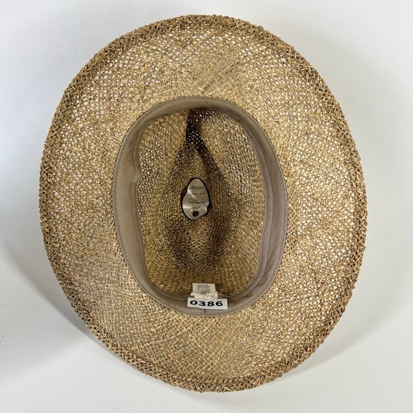 Summer Club Womens Styled In Australia Straw Hat Cream Band Natural Fiber Medium - Picture 9 of 9